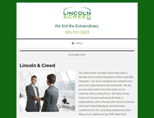 Tablet Screenshot of lincolncreed.com